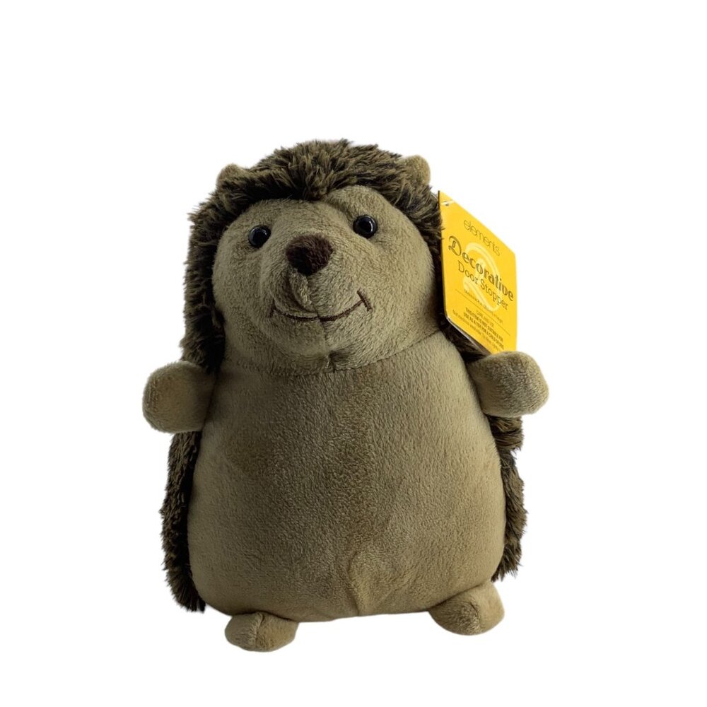 Elements Decorative Hedgehog Door Stopper‎ Home Decor Stuffed Animal 8" Lifetime